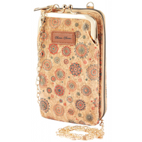 green-goose Cork Shoulder Bag Wallet | Autumn flowers