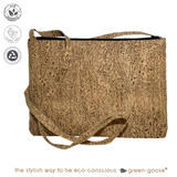 green-goose Cork Shoulder Bag | Silver